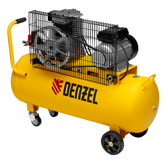 Компрессор воздушный BCI2300/100, ременный привод, 2.3 кВт, 100 литров, 400 л/мин Denzel в Казани