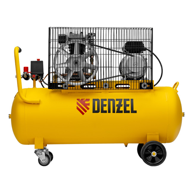 Компрессор воздушный BCI2300/100, ременный привод, 2.3 кВт, 100 литров, 400 л/мин Denzel в Казани
