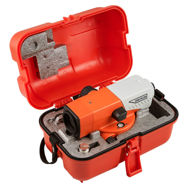 Комплект оптический нивелир RGK N-24 + штатив S6-N + рейка AMO S5 в Казани