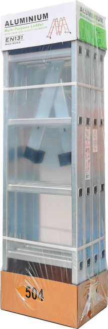 Лестница трансформер стальная, алюминиевые ступени 4x4 TM-504С в Казани