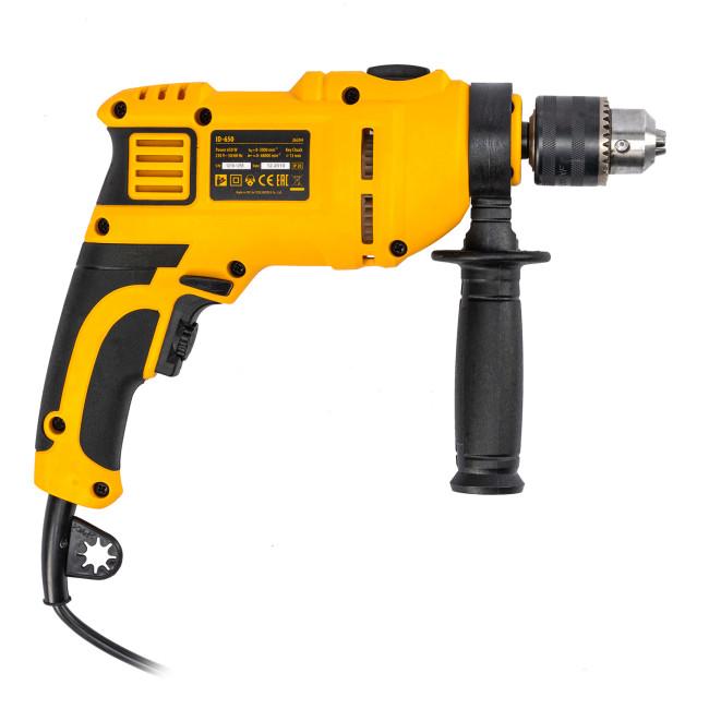 Дрель ударная ID-650, 650 Вт, 0-3000 об/мин, 48000 уд/мин Denzel в Казани Дрель ударная ID-650, 650 Вт, 0-3000 об/мин, 48000 уд/мин Denzel в Казани