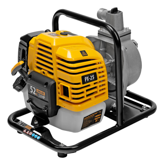 Мотопомпа бензиновая для чистой воды PX-25, 52 см3, 1", 170 л/мин, глуб 8 м, напор 30 м Denzel в Казани