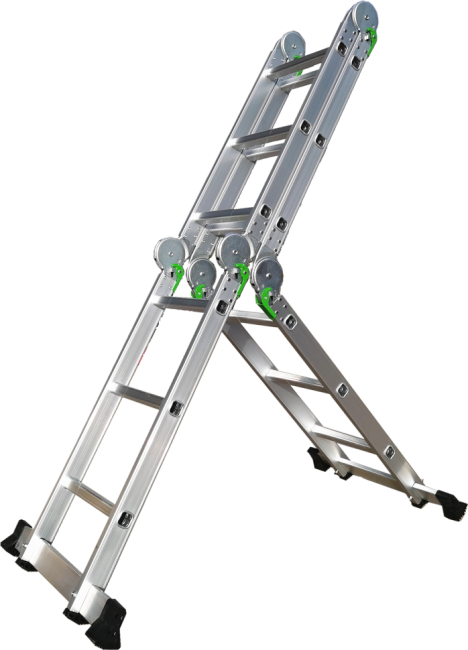 Лестница трансформер стальная, алюминиевые ступени 4x5 TM-505С в Казани