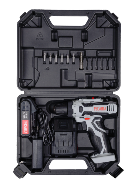 Дрель-шуруповерт аккумуляторная ДА-14-2ЛК Ресанта в Казани Дрель-шуруповерт аккумуляторная ДА-14-2ЛК Ресанта в Казани