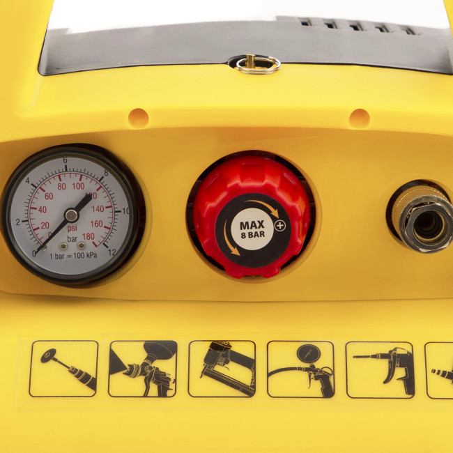 Компрессор воздушный безмасляный РС 1/6-180,1, 1 кВт, 180 л/мин, 6 л Denzel в Казани