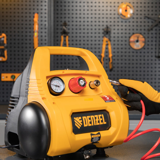 Компрессор воздушный безмасляный РС 1/6-180,1, 1 кВт, 180 л/мин, 6 л Denzel в Казани