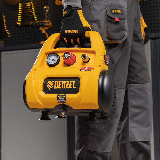 Компрессор воздушный безмасляный РС 1/6-180,1, 1 кВт, 180 л/мин, 6 л Denzel в Казани