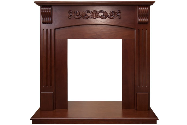 Каминокомплект Sorrento угловой - Орех с очагом Danville Chrome FB2 в Казани