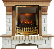 Каминокомплект Pierre Luxe - Дуб / Белый (Высота 1020мм) с очагом Atherton Каминокомплект Pierre Luxe - Дуб / Белый (Высота 1020мм) с очагом Atherton