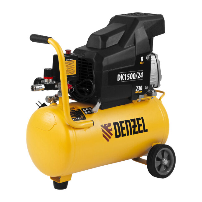Компрессор воздушный DK1500/24, Х-PRO 1.5 кВт, 230 л/мин, 24 л Denzel в Казани