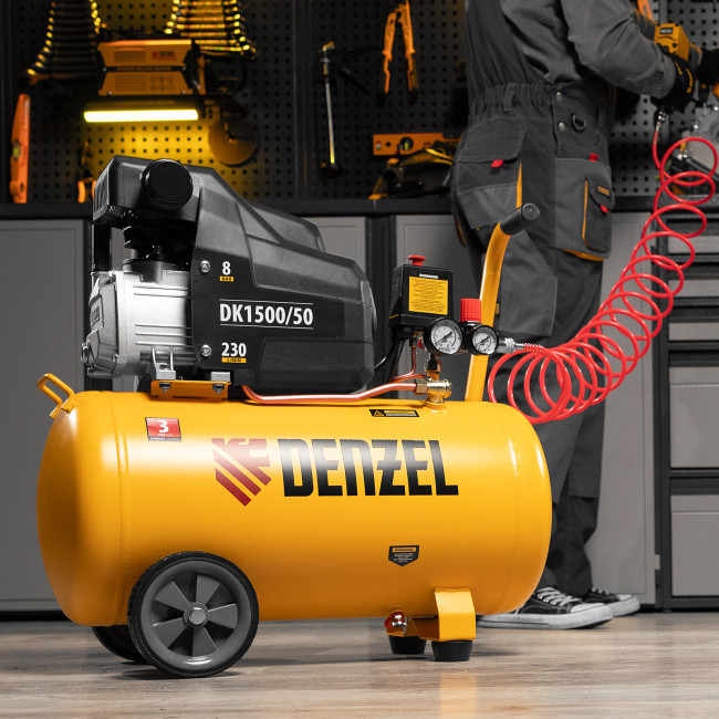 Компрессор воздушный DK1500/50, Х-PRO 1.5 кВт, 230 л/мин, 50 л Denzel в Казани Компрессор воздушный DK1500/50, Х-PRO 1.5 кВт, 230 л/мин, 50 л Denzel в Казани