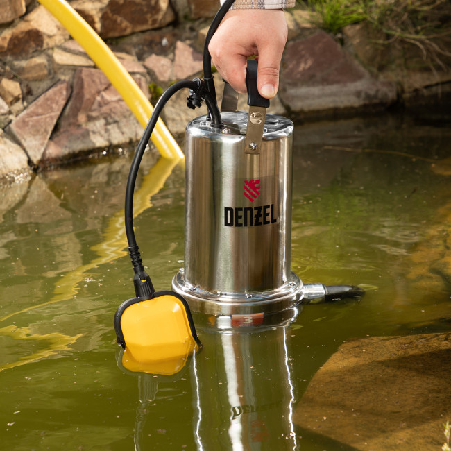 Дренажный насос DP1100X, 1100 Вт, подъем 11 м, 15500 л/ч Denzel в Казани