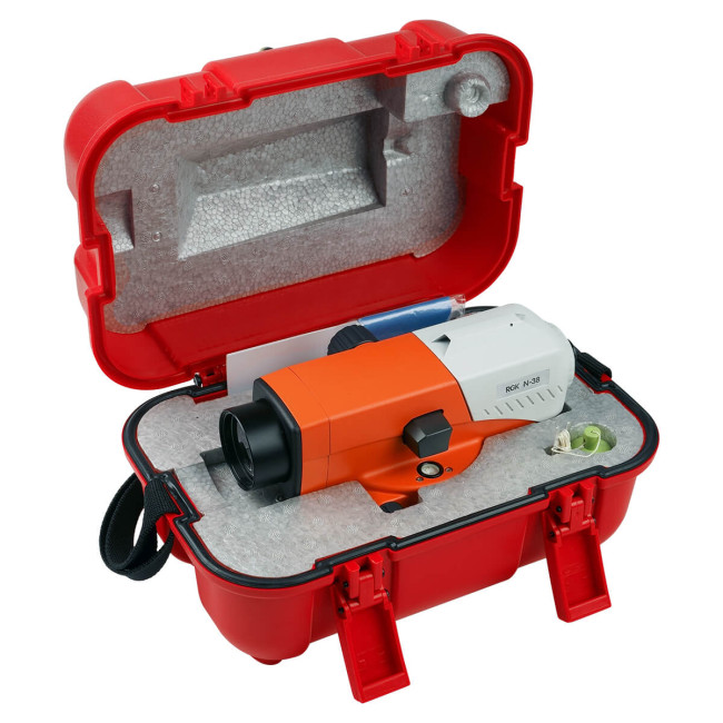 Комплект оптический нивелир RGK N-38 с поверкой + штатив S6-N + рейка AMO S3 в Казани