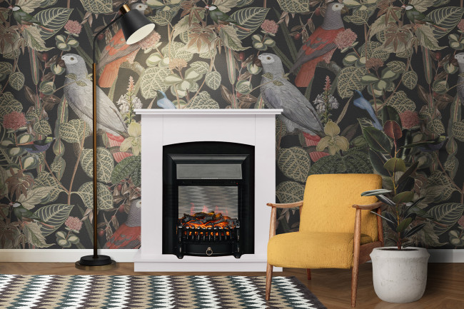 Каминокомплект Barcelona (Разборный) - Дуб галифакс с очагом Majestic FX Brass в Казани