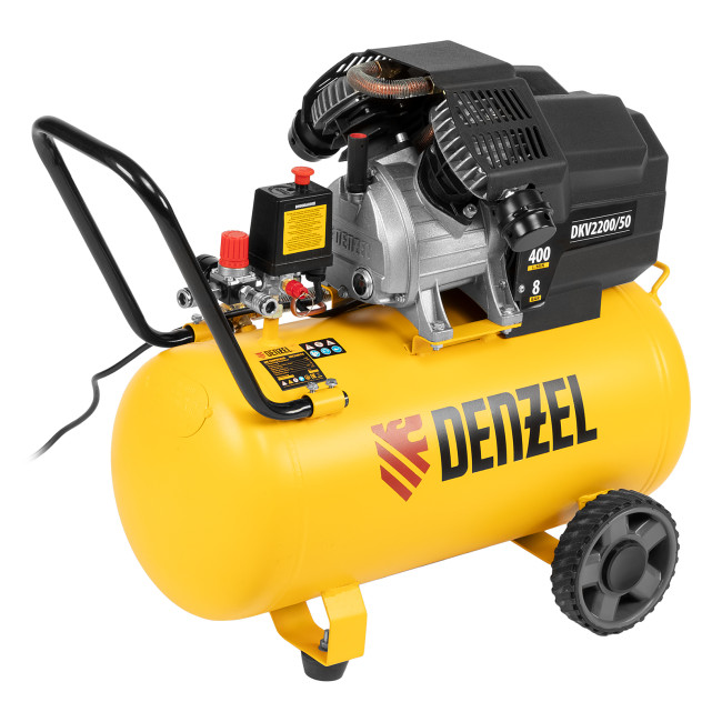 Компрессор воздушный DKV2200/50, Х-PRO 2.2 кВт, 400 л/мин, 50 л Denzel в Казани