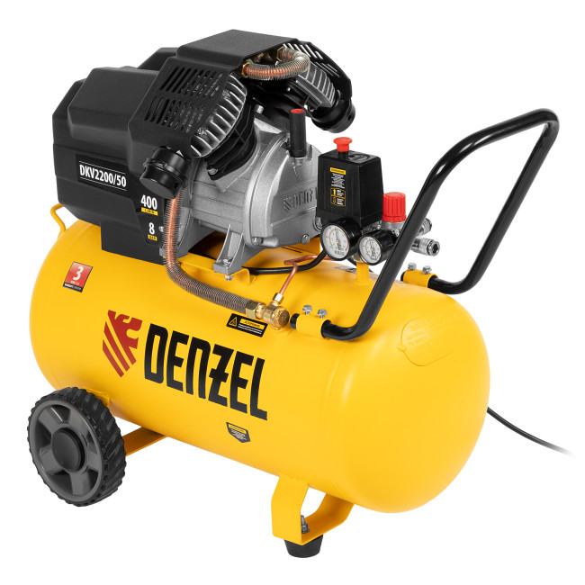 Компрессор воздушный DKV2200/50, Х-PRO 2.2 кВт, 400 л/мин, 50 л Denzel в Казани
