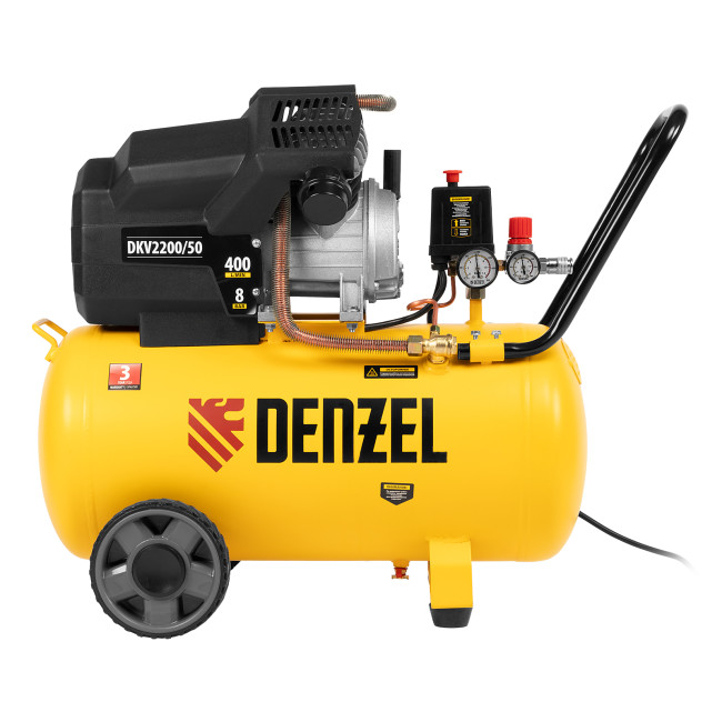 Компрессор воздушный DKV2200/50, Х-PRO 2.2 кВт, 400 л/мин, 50 л Denzel в Казани