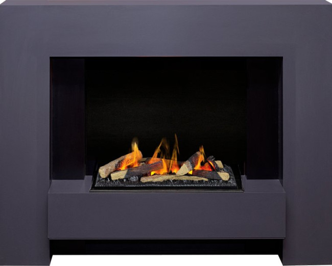 Каминокомплект Tokyo - Graphite Grey с очагом Cassette 600 LNH-INT (с дровами) в Казани