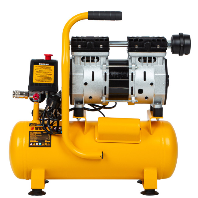 Компрессор DLS650/10 безмаслянный малошумный 650 Вт, 120 л/мин, ресивер 10 л Denzel в Казани Компрессор DLS650/10 безмаслянный малошумный 650 Вт, 120 л/мин, ресивер 10 л Denzel в Казани