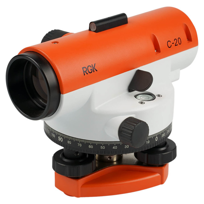 Комплект оптический нивелир RGK C-20 с поверкой + штатив S6-N + рейка AMO S3 в Казани