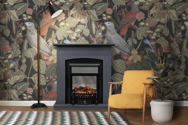 Каминокомплект Barcelona (Разборный) - Дуб галифакс с очагом Majestic FX M Brass в Казани