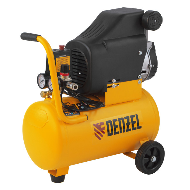 Компрессор воздушный DLC1300/24 безмасляный 1.3 кВт, 24 литра, 206 л/мин Denzel в Казани