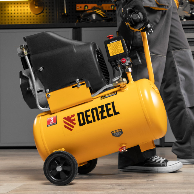 Компрессор воздушный DLC1300/24 безмасляный 1.3 кВт, 24 литра, 206 л/мин Denzel в Казани Компрессор воздушный DLC1300/24 безмасляный 1.3 кВт, 24 литра, 206 л/мин Denzel в Казани