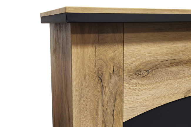 Каминокомплект Barcelona (Разборный) - Дуб галифакс с очагом Fobos FX Black в Казани