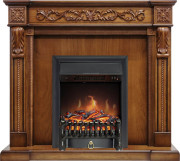 Каминокомплект Neapol - Дуб антик с очагом Fobos FX Black