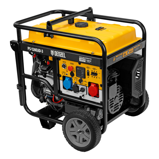 Генератор бензиновый PS-120EAD-3, 12 кВт,230/400 В, 40л, разъём ATS,перекл.режима,эл.старт Denzel в Казани