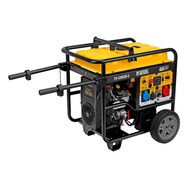 Генератор бензиновый PS-120EAD-3, 12 кВт,230/400 В, 40л, разъём ATS,перекл.режима,эл.старт Denzel в Казани