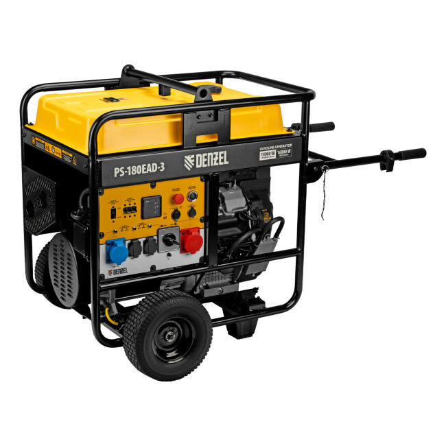 Генератор бензиновый PS-180EAD-3, 18 кВт,230/400 В, 65л, разъём ATS,перекл.режима,эл.старт Denzel в Казани