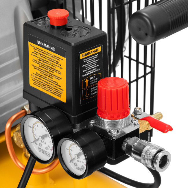 Компрессор воздушный BCI2300/50, ременный привод, 2.3 кВт, 50 литров, 400 л/мин Denzel в Казани