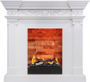 Каминокомплект Amalfi - Белый дуб с очагом Cassette 400 LNH-INT (с дровами)