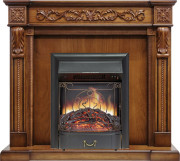 Каминокомплект Neapol - Дуб антик с очагом Majestic FX Black