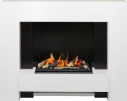 Каминокомплект Tokyo - Белый с очагом Cassette 600 LNH-INT (с дровами)