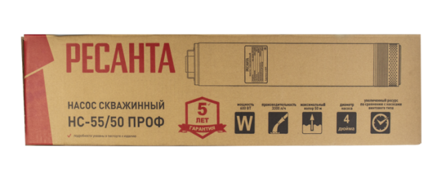 Скважинный насос Ресанта НС-55/50 ПРОФ в Казани