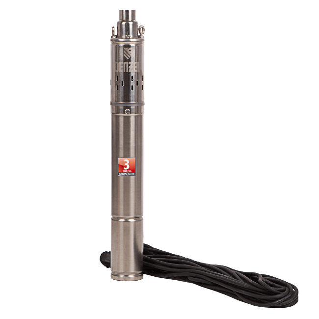 Скважинный насос DWS-3-75, винтовой, диаметр 3", 500 Вт, 1600 л/ч, напор 75 м Denzel в Казани