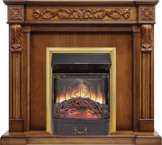 Каминокомплект Neapol - Дуб антик с очагом Majestic FX M Brass