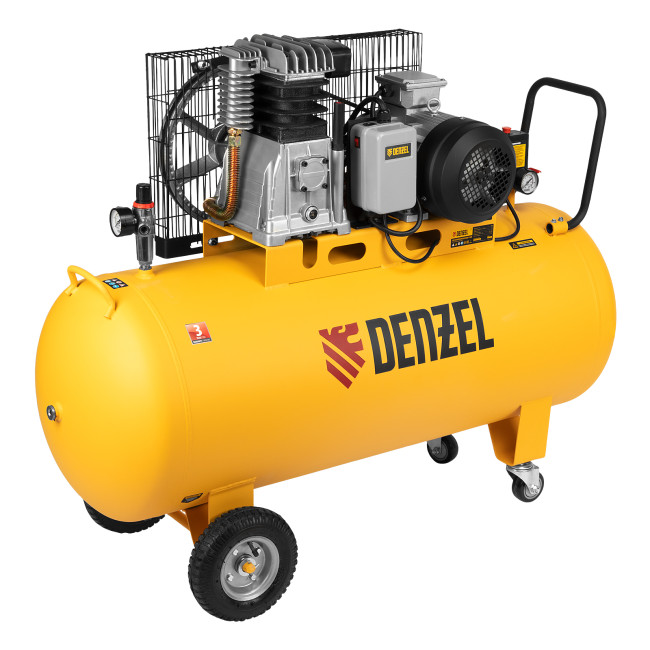 Компрессор воздушный BCI3000-T/200, ременный привод , 3.0 кВт, 200 литров, 530 л/мин Denzel в Казани