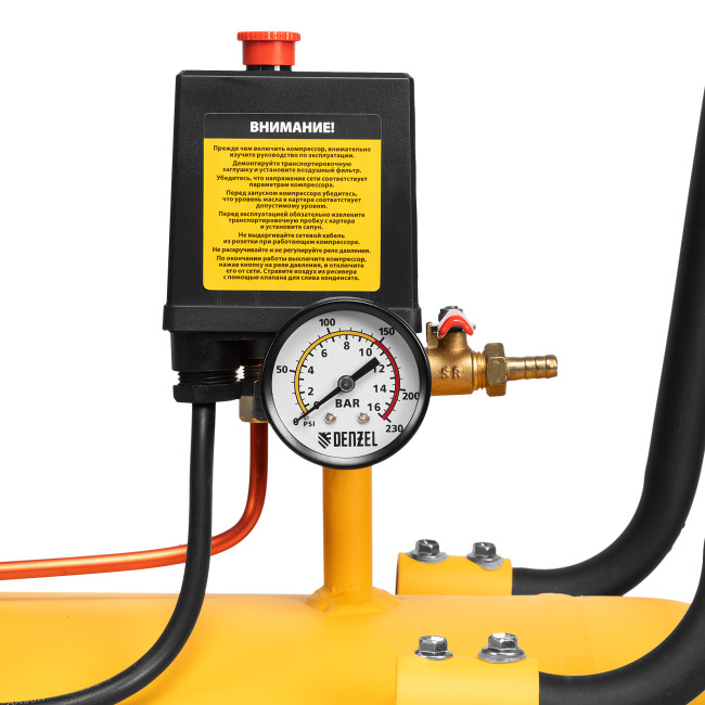 Компрессор воздушный BCI3000-T/200, ременный привод , 3.0 кВт, 200 литров, 530 л/мин Denzel в Казани