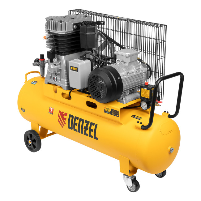 Компрессор воздушный, ременный привод BCI4000-T/100, 4.0 кВт, 100 литров, 690 л/мин Denzel в Казани