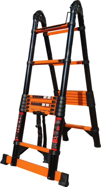 Лестница телескопическая трансформер стальная 2,5/5,0 м TM-5050C в Казани Лестница телескопическая трансформер стальная 2,5/5,0 м TM-5050C в Казани