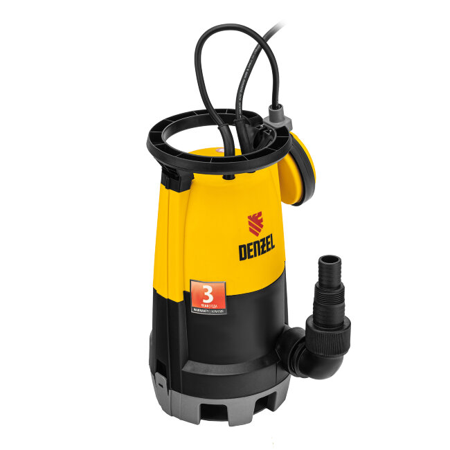 Дренажный насос для чистой и грязной воды DP450S, 450 Вт, напор 6 м, 12000 л/ч Denzel в Казани