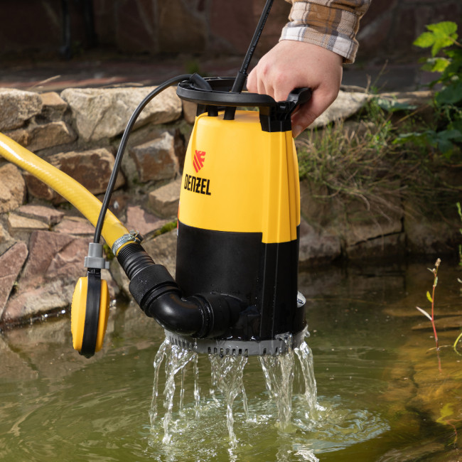 Дренажный насос для чистой и грязной воды DP450S, 450 Вт, напор 6 м, 12000 л/ч Denzel в Казани