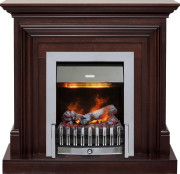 Каминокомплект Bradford - Темный дуб с очагом Danville Chrome FB2