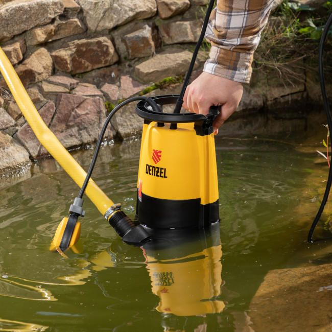 Дренажный насос для чистой и грязной воды DP-600S, 600 Вт, напор 7 м, 13000 л/ч Denzel в Казани