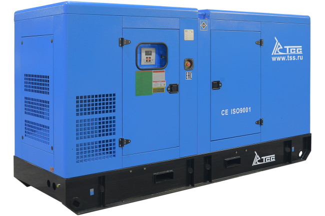 Дизельный генератор ТСС ЭД-150-Т400 с АВР в шумозащитном кожухе на прицепе в Казани