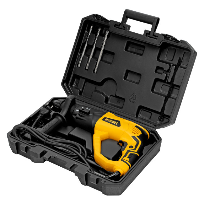Перфоратор электрический RH-1050-26, SDS-plus, 1050 Вт, 3.2 Дж, 3 плюс 1 режим Denzel в Казани