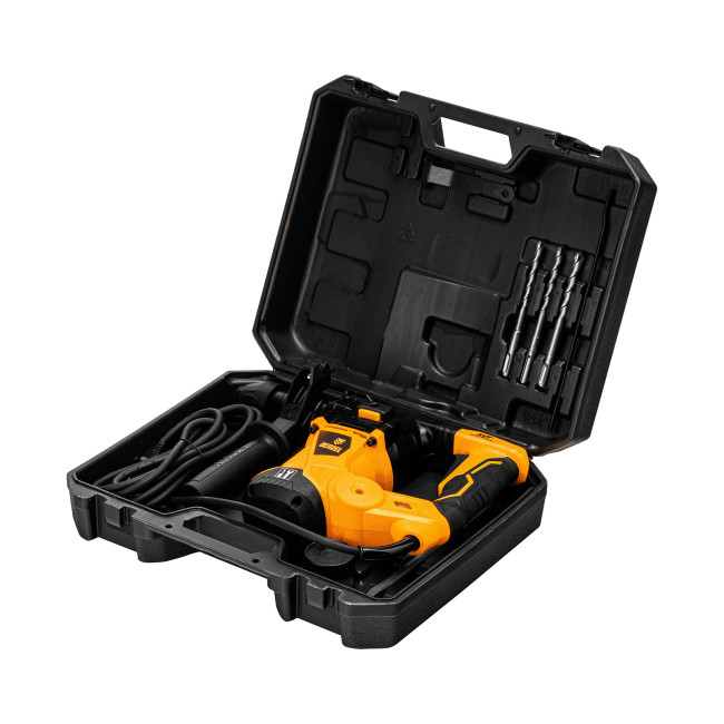 Перфоратор электрический RHV-1250-30, SDS-plus, 1250 Вт, 5 Дж, 3 плюс 1 режим Denzel в Казани